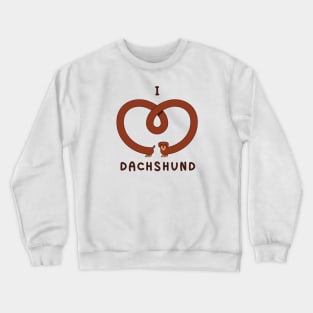 I Love Dachshund Crewneck Sweatshirt